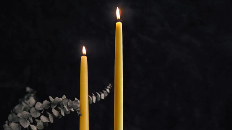 Beeswax Taper Candles Holders