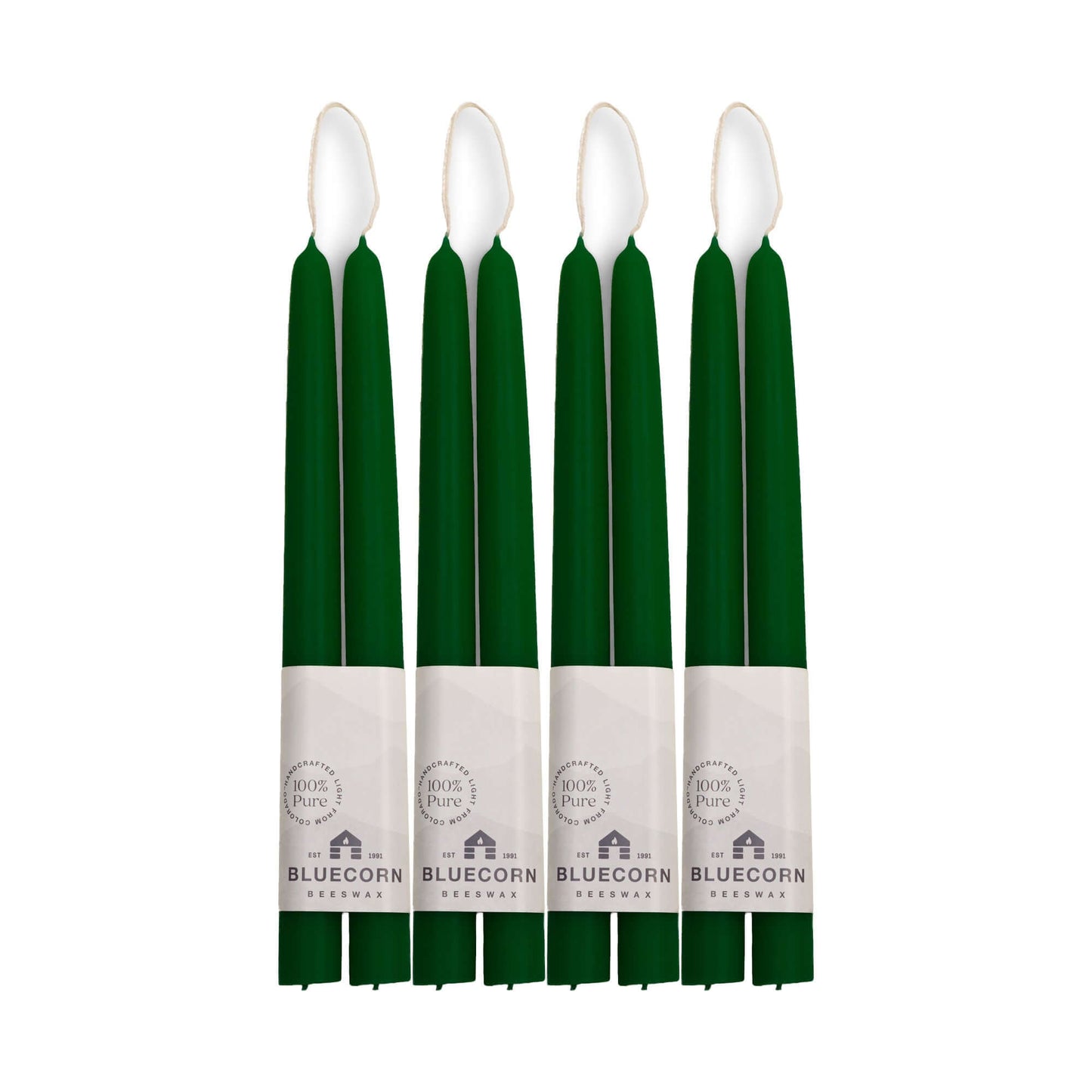 dark green candles beeswax taper candles bluecorn candles