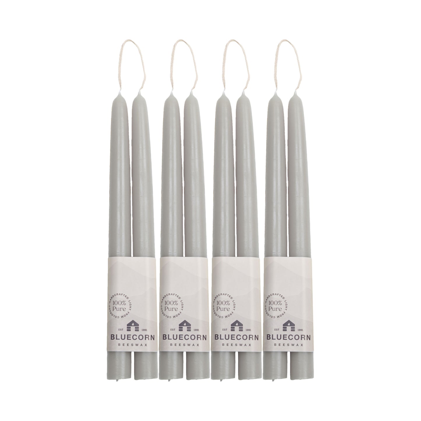 Clearance - Hand-Dipped Beeswax Taper Candles - 4 Pair