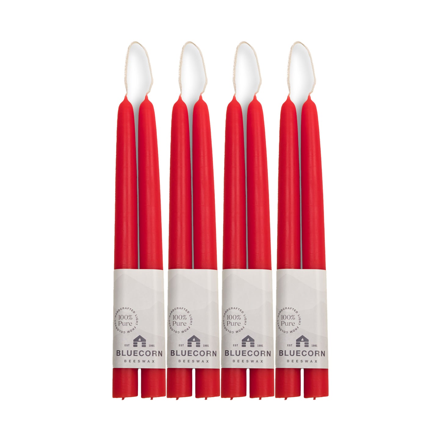 Clearance - Hand-Dipped Beeswax Taper Candles - 4 Pair