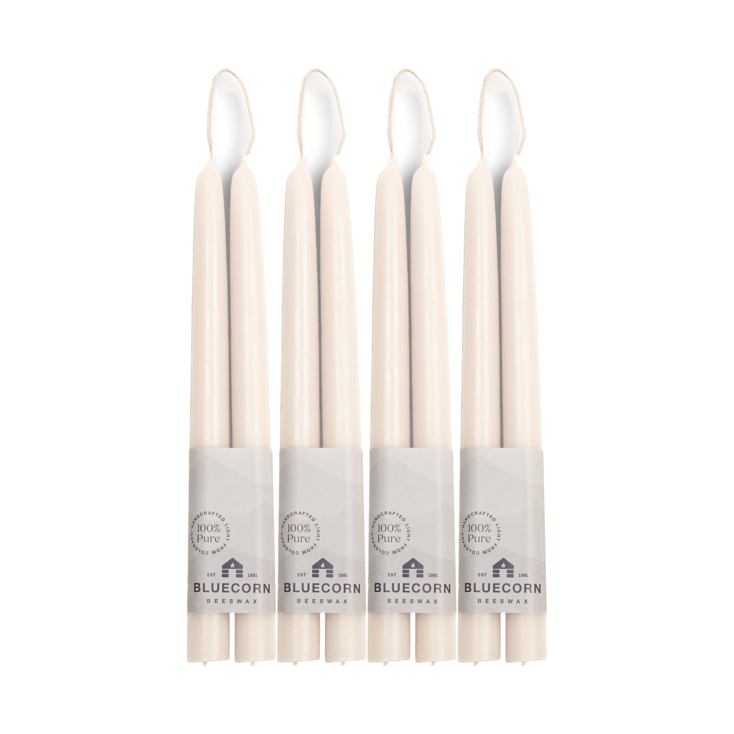 Clearance - Hand-Dipped Beeswax Taper Candles - 4 Pair