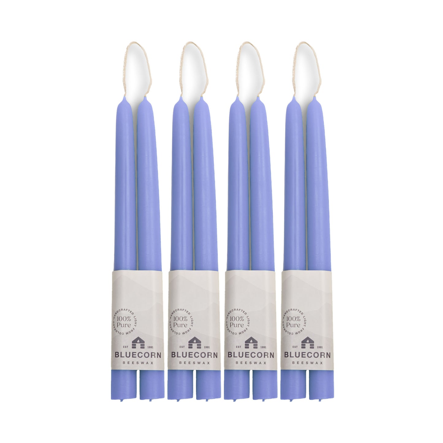 Hand-Dipped Beeswax Taper Candles - Bulk 4-Pair Bundle