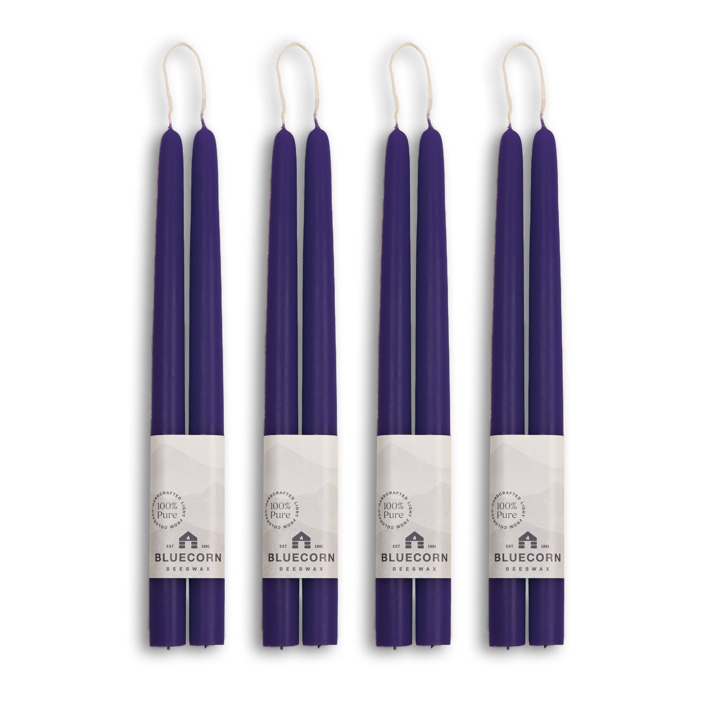 Clearance - Hand-Dipped Beeswax Taper Candles - 4 Pair
