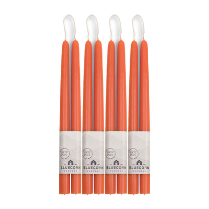 apricot peach pink taper candles pure beeswax candles taper candles bluecorn candles