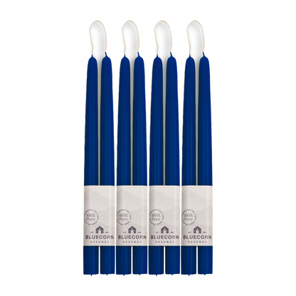 bluecorn candles blue taper candles beeswax candles