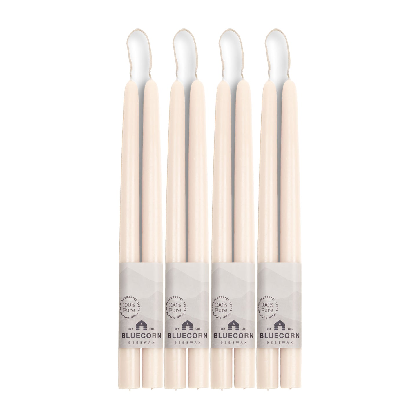 Clearance - Hand-Dipped Beeswax Taper Candles - 4 Pair