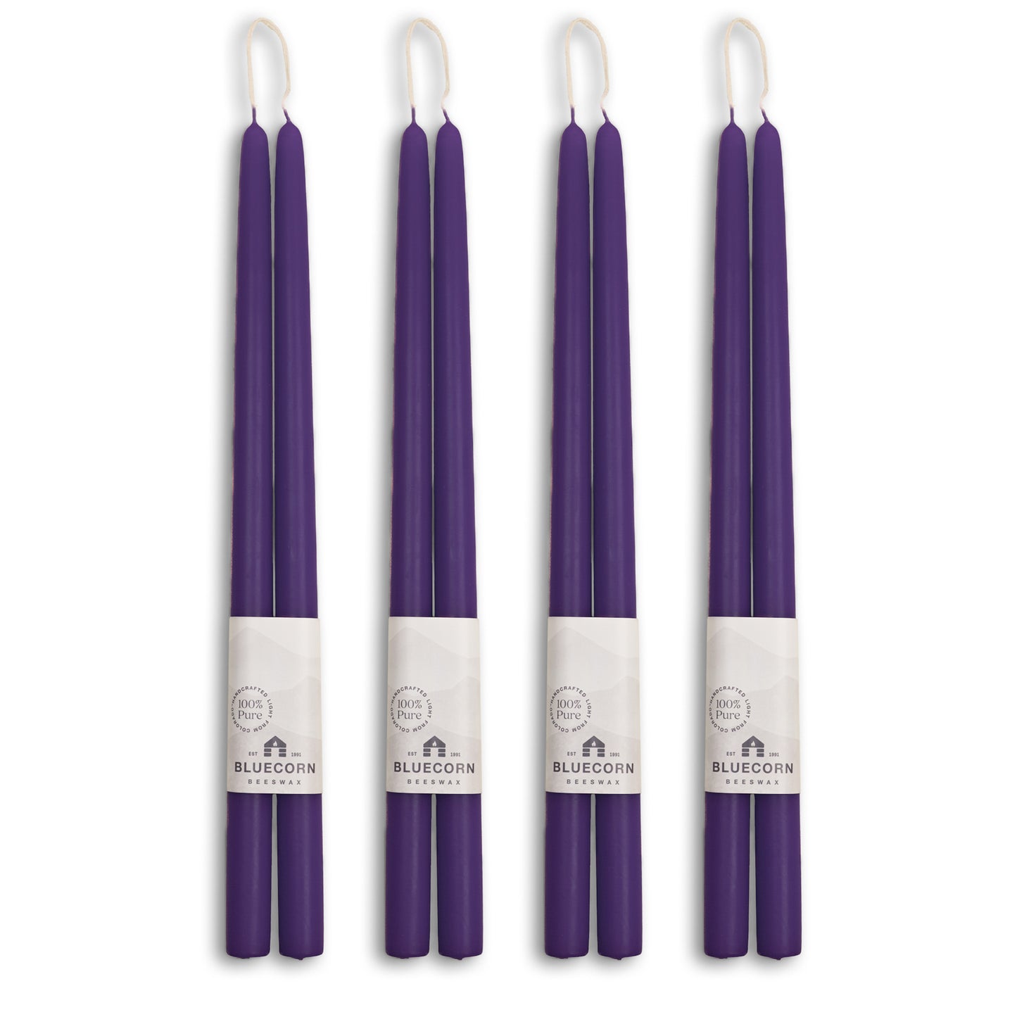 Clearance - Hand-Dipped Beeswax Taper Candles - 4 Pair