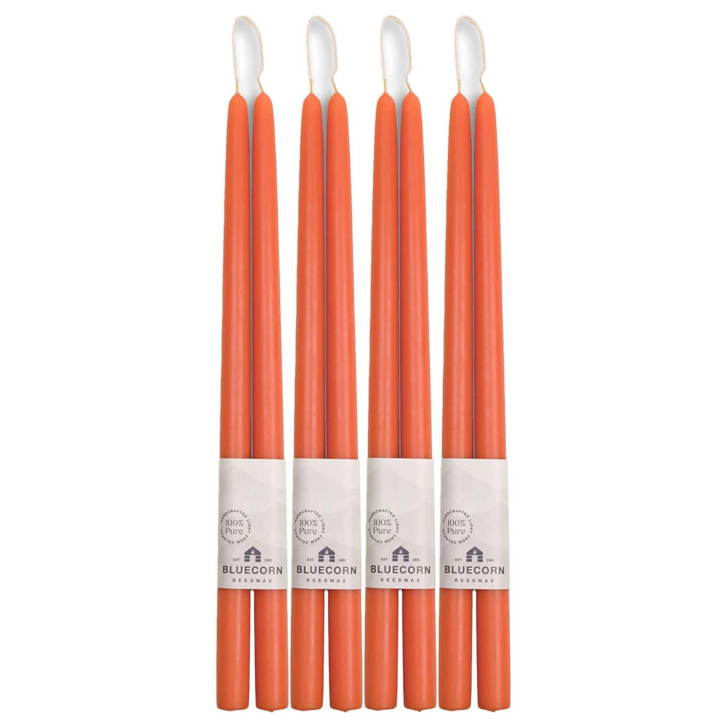 tall peach candles taper candles beeswax candles taper candlesticks bluecorn candles