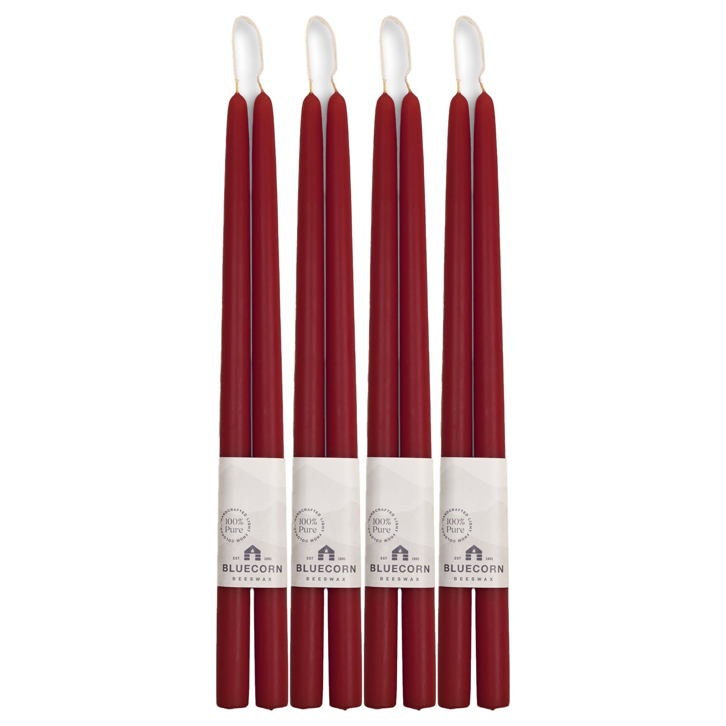 Clearance - Hand-Dipped Beeswax Taper Candles - 4 Pair