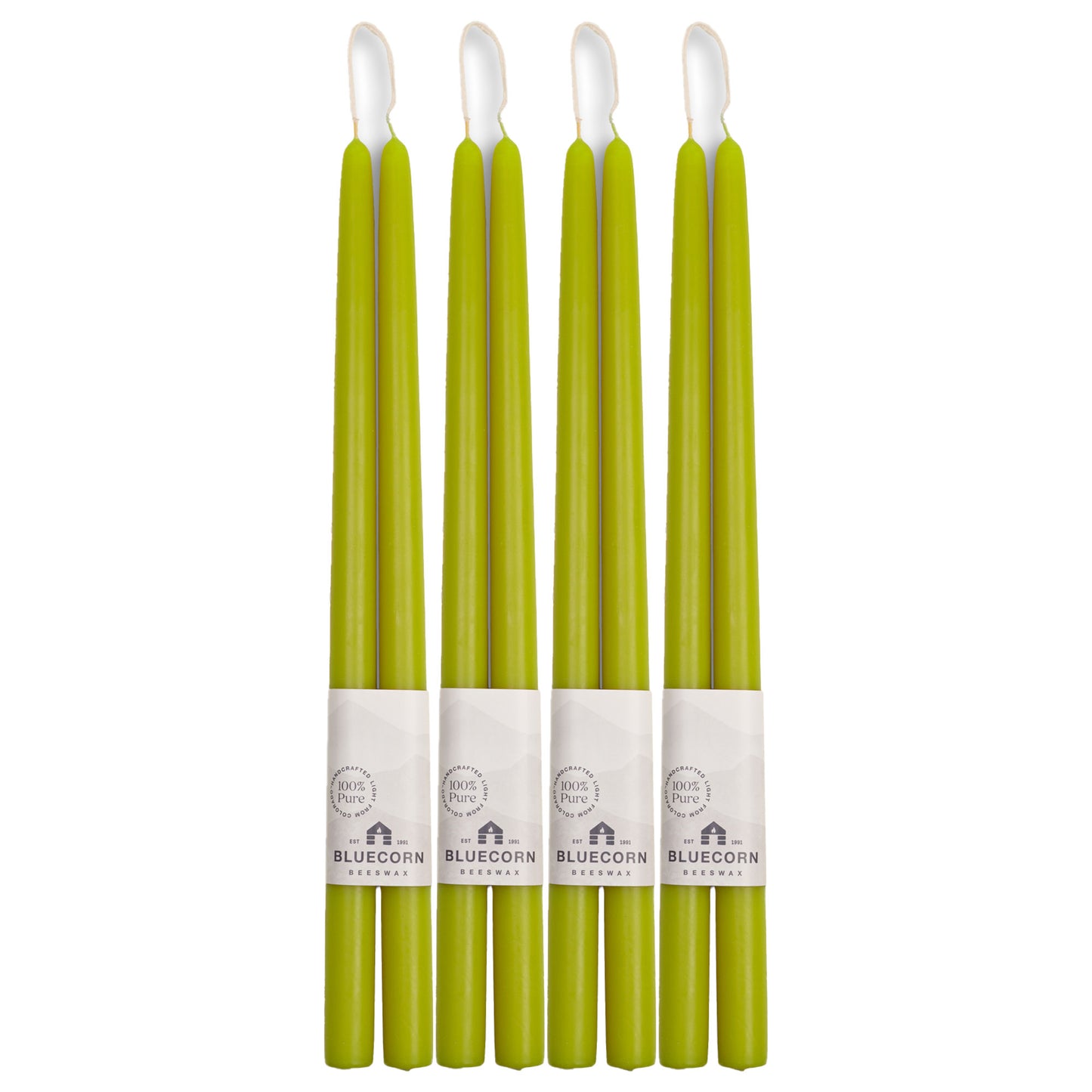 Clearance - Hand-Dipped Beeswax Taper Candles - 4 Pair