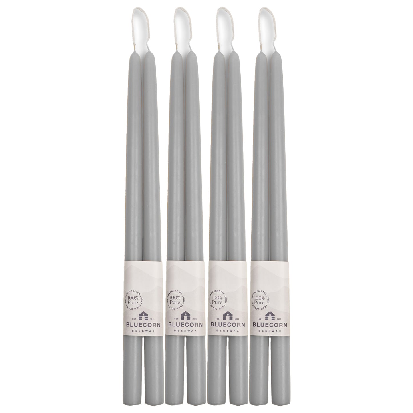 light gray taper candles beeswax candles taper candles bluecorn candles