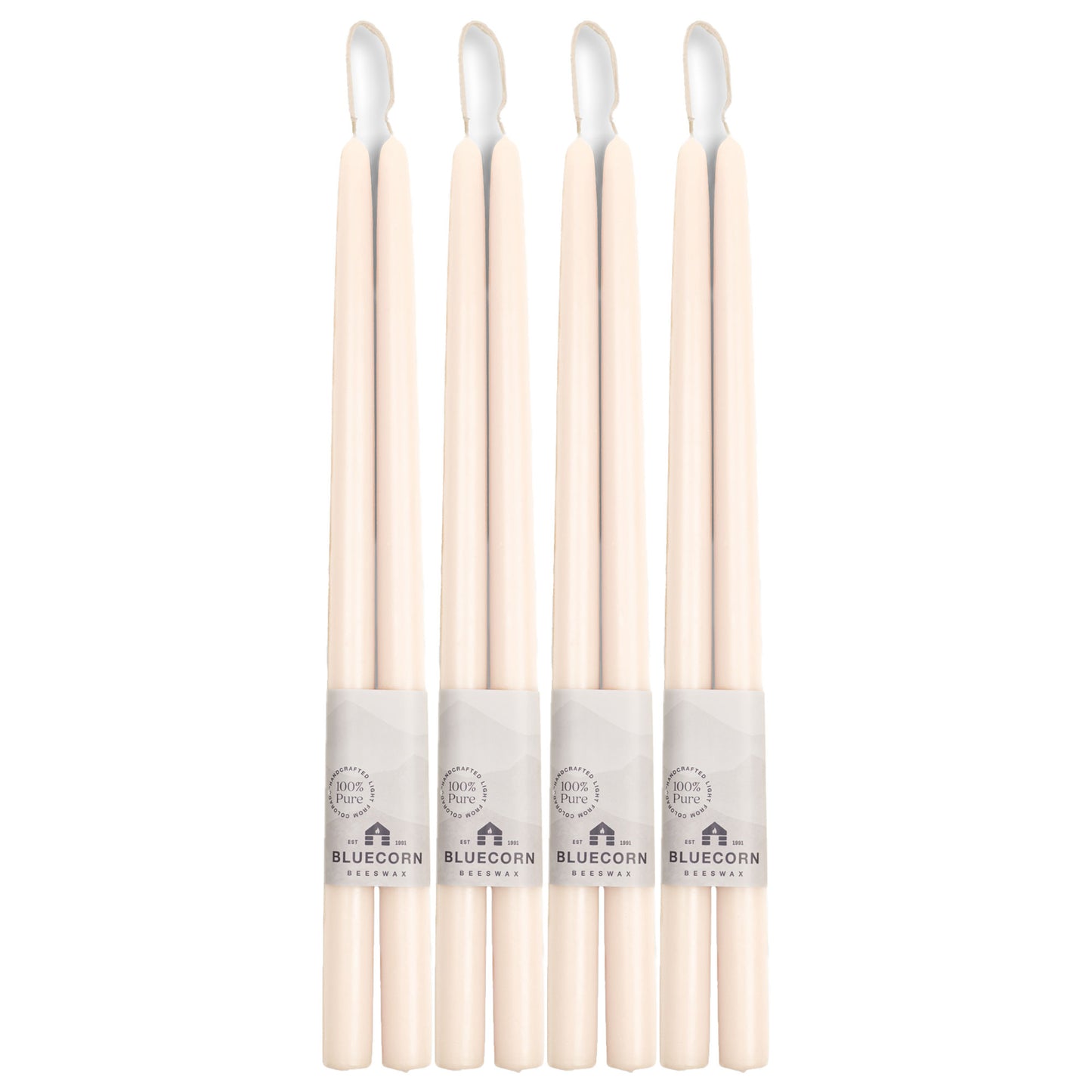 Clearance - Hand-Dipped Beeswax Taper Candles - 4 Pair