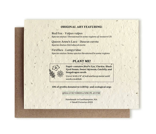 Thinking of You Fox | Plantable Wildflower Seed Card