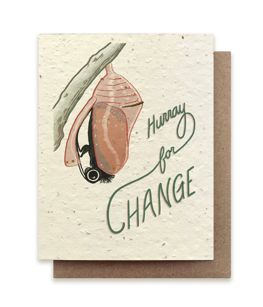 Hurray for Change Butterfly | Plantable Wildflower Seed Card