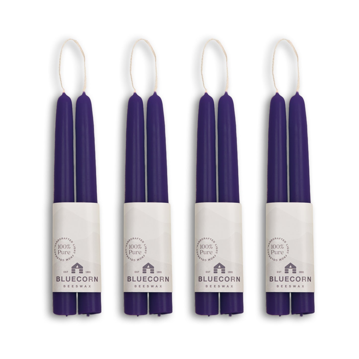 Clearance - Hand-Dipped Beeswax Taper Candles - 4 Pair