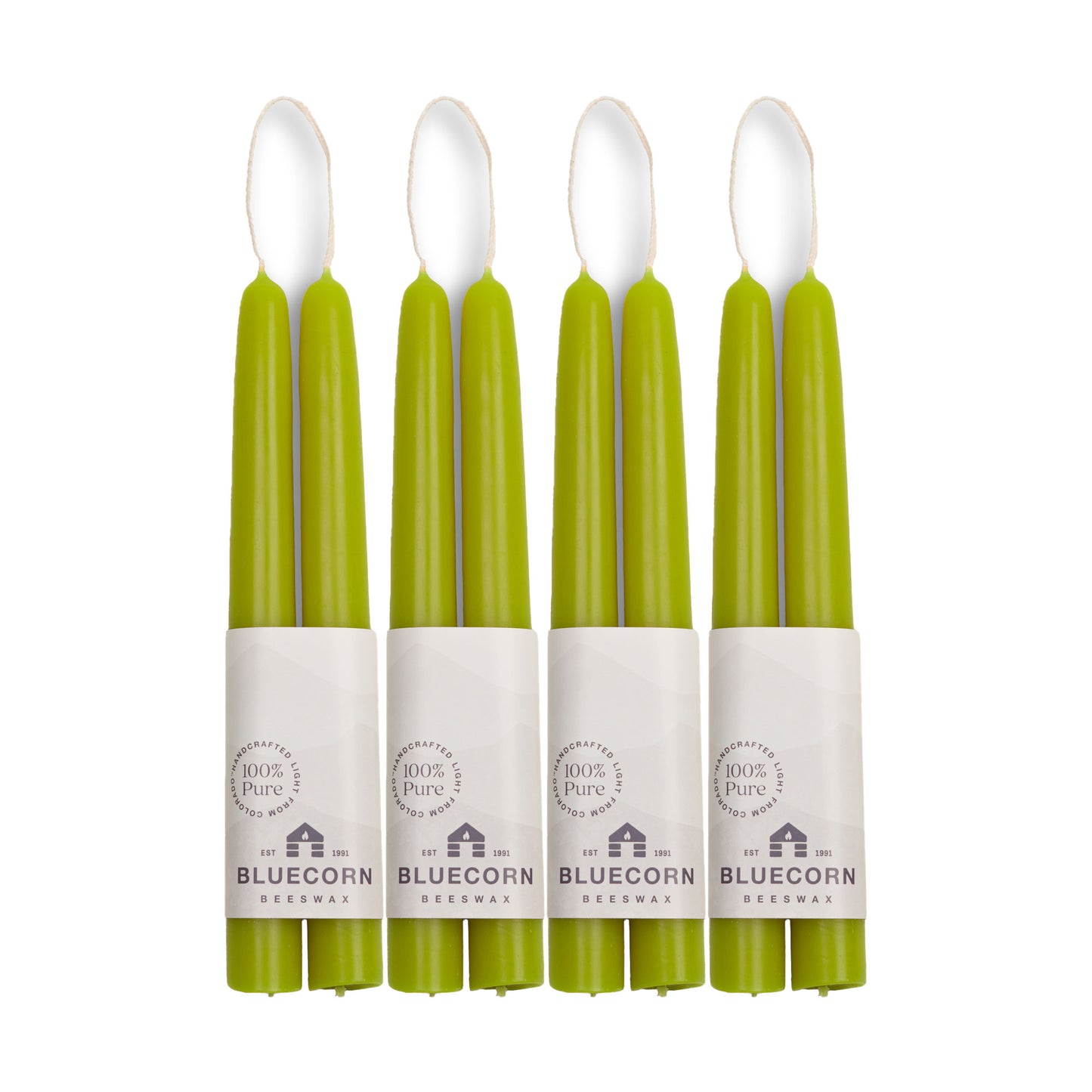 Clearance - Hand-Dipped Beeswax Taper Candles - 4 Pair