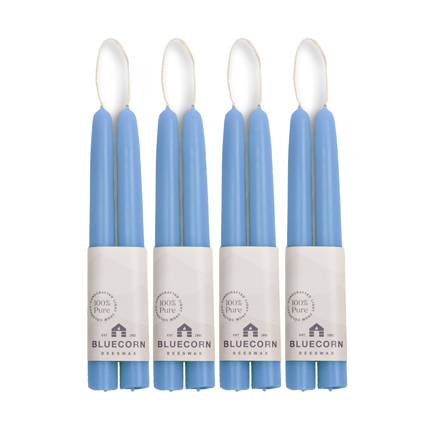 Clearance - Hand-Dipped Beeswax Taper Candles - 4 Pair