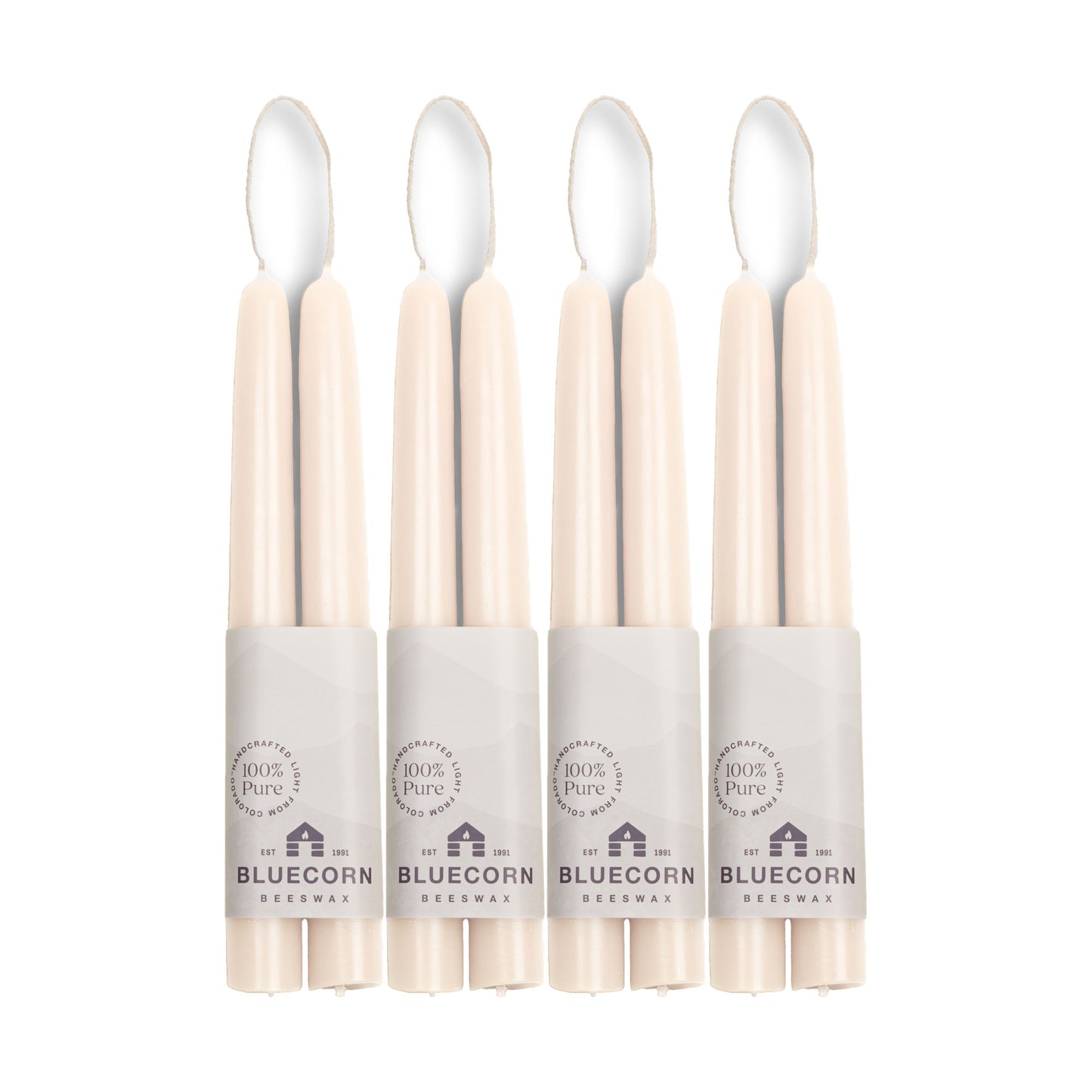 ivory white beeswax taper candles bluecorn candles