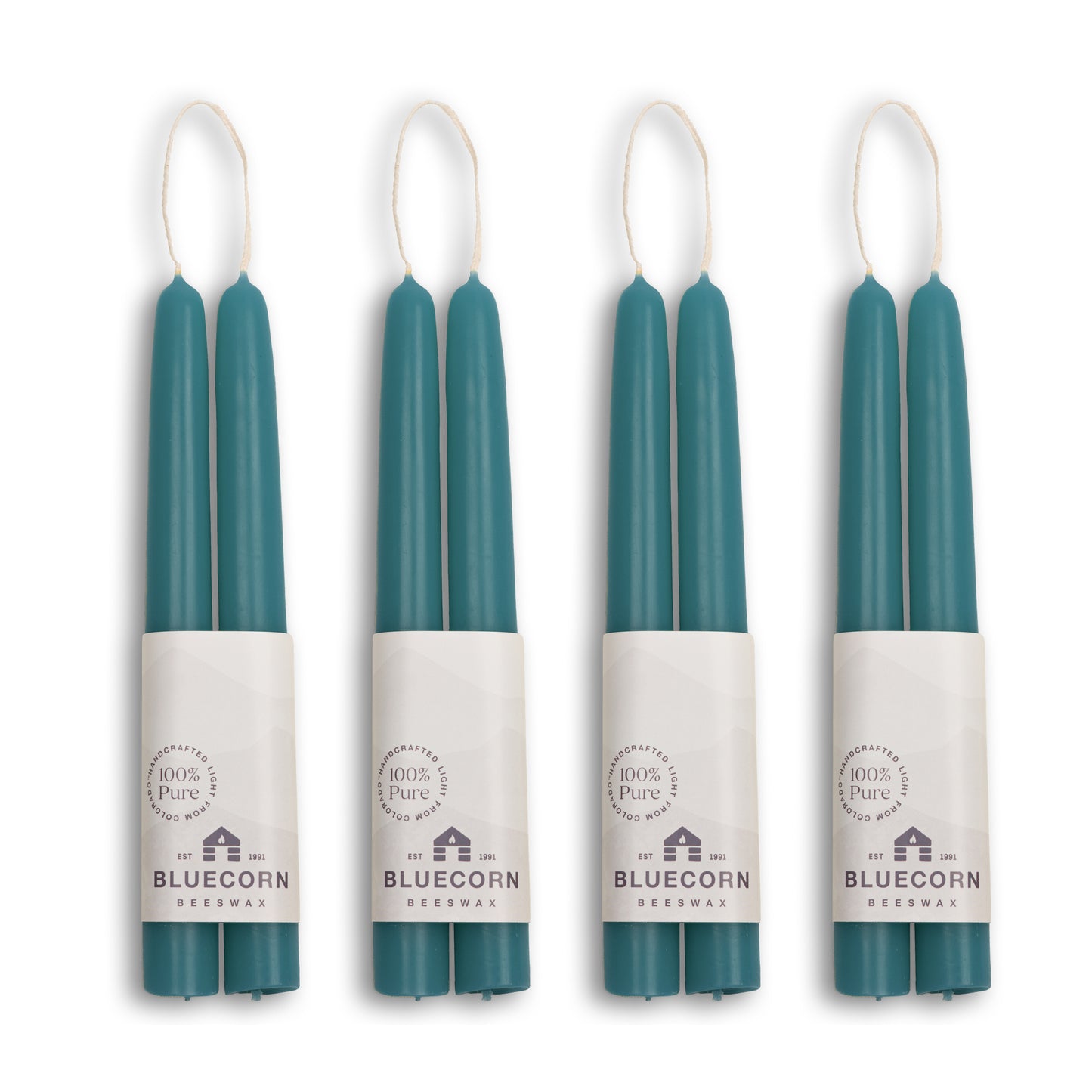 Clearance - Hand-Dipped Beeswax Taper Candles - 4 Pair