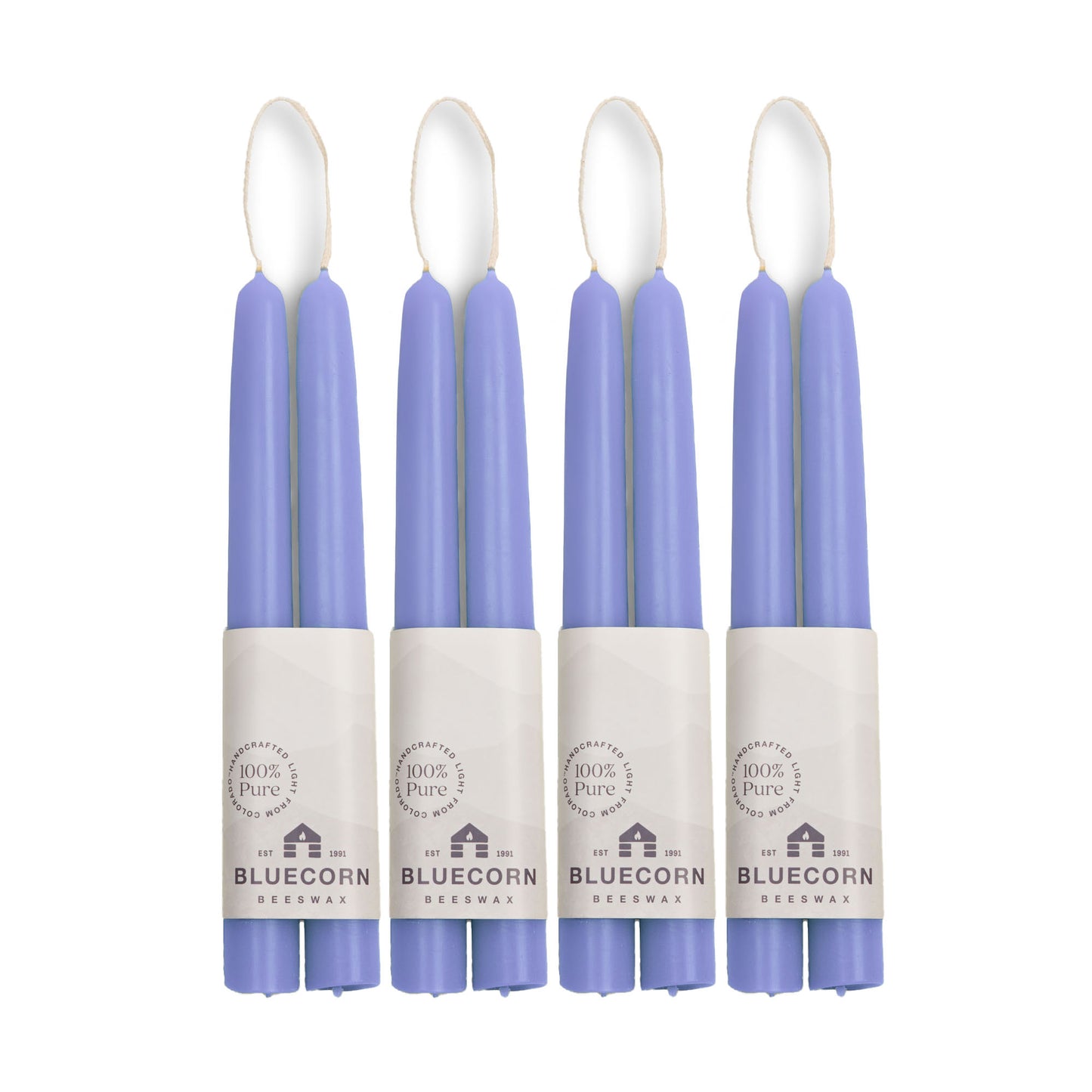Hand-Dipped Beeswax Taper Candles - Bulk 4-Pair Bundle