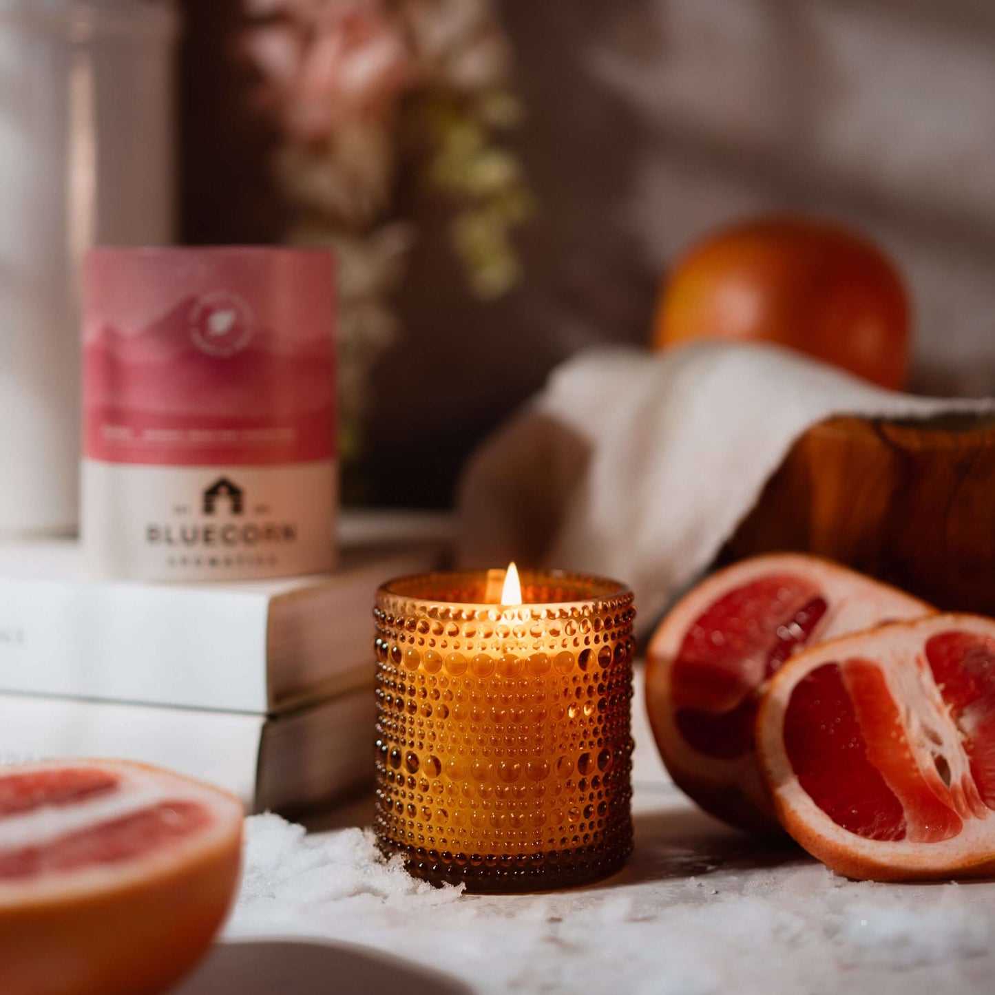 paloma grapefruit scented candle bluecorn aromatica handmade coconut wax candle