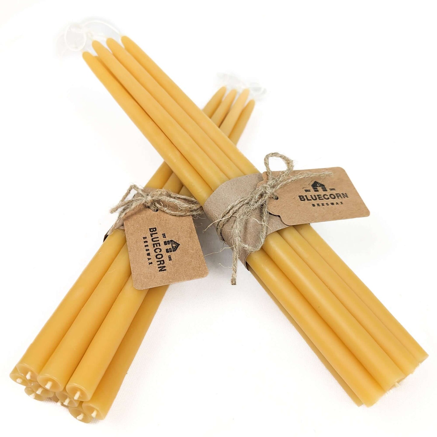 bluecorn pure beeswax thin taper candles