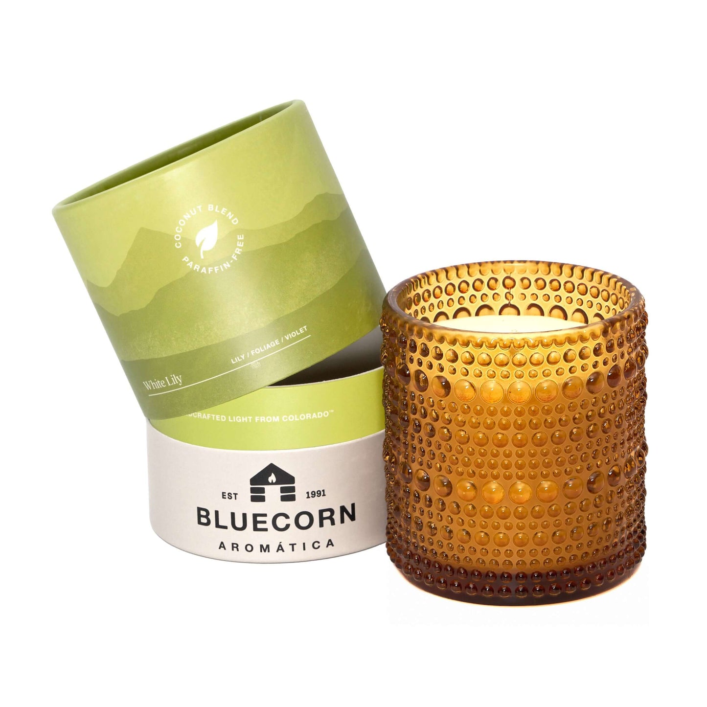 white lily scented candle bluecorn candles