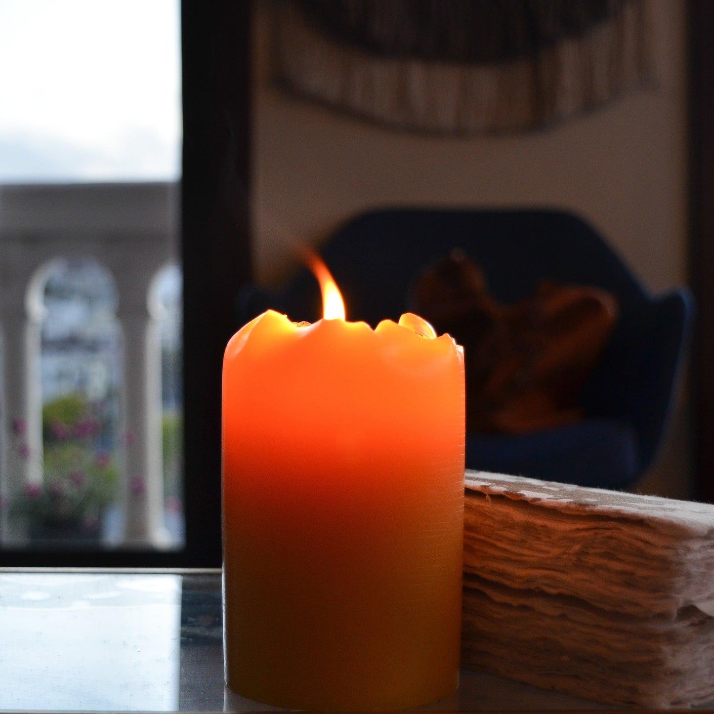 Aromatherapy Beeswax Pillar Candle - Discontinued - Bluecorn Candles