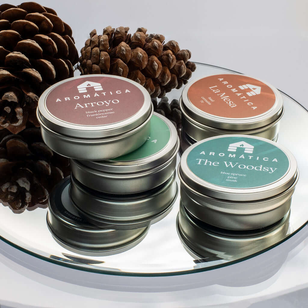 bluecorn sample tin candles scented candles in coconut wax