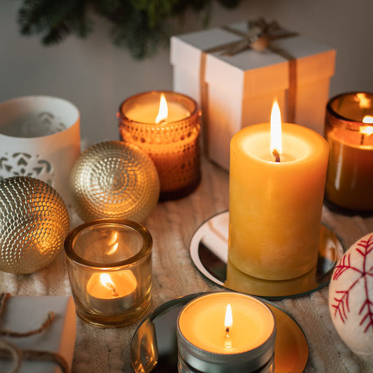 Pure Raw Beeswax Pillar Candle - 3" x 6"