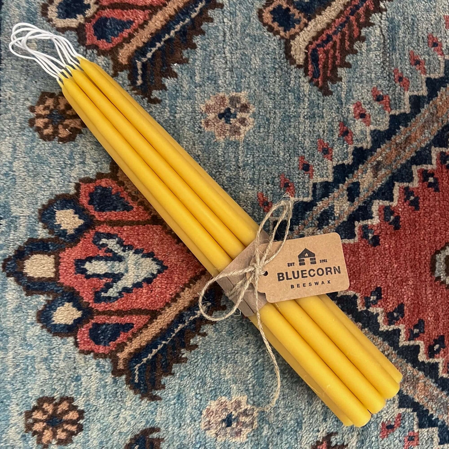 thin beeswax taper candlesticks bluecorn candles