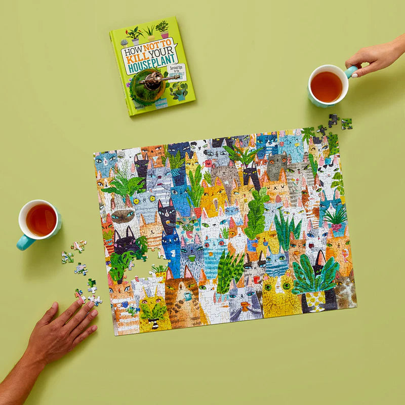 Cat Plant Exchange | 500 Piece Jigsaw Puzzle - Bluecorn Candles