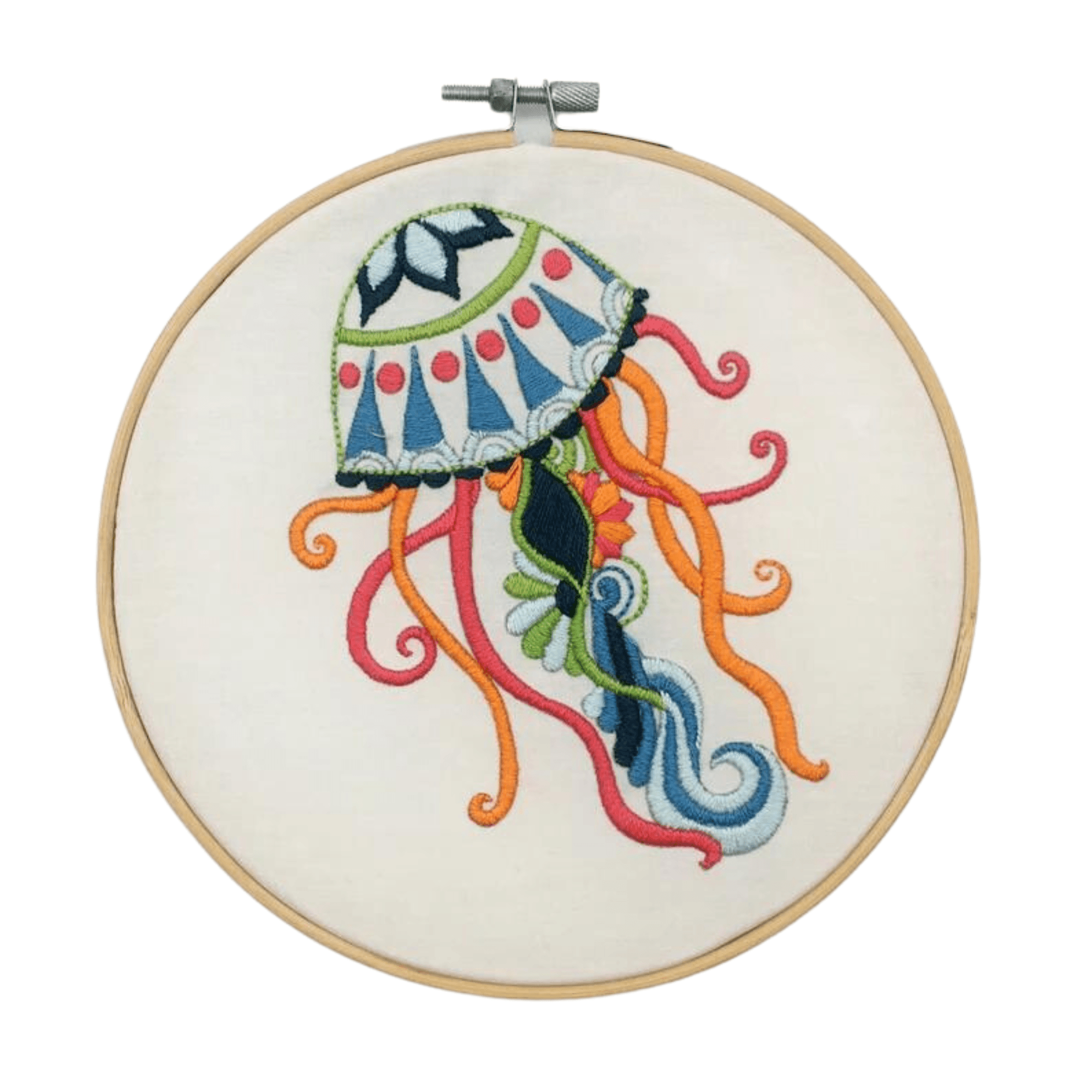 Jellyfish embroidery kit for beginners