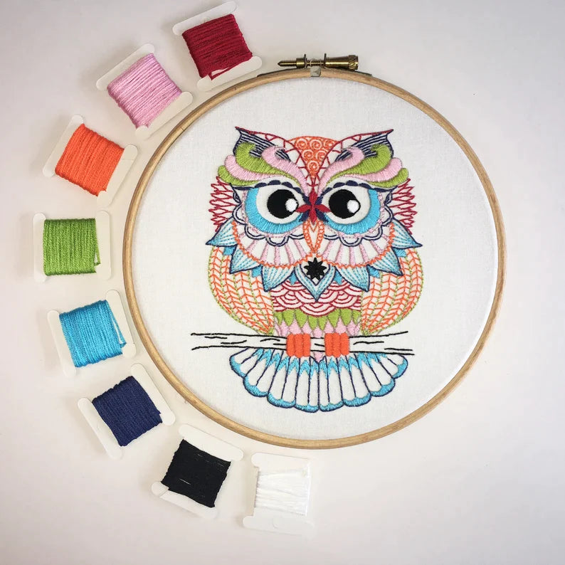 Embroidery Kit - Owl - Bluecorn Candles