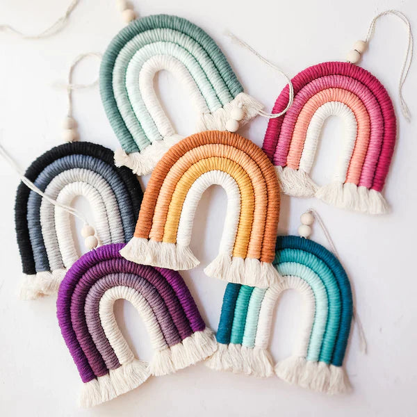 Macrame Kit - Black and White Rainbow - Bluecorn Candles