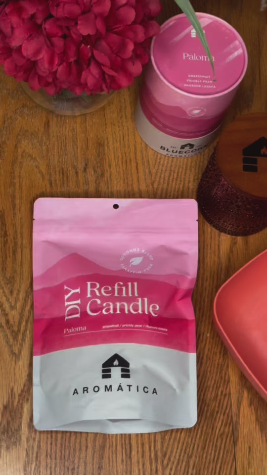 how to use bluecorn's new diy candle refill kits which are zero-waste fully home compostable sustainable and affordable