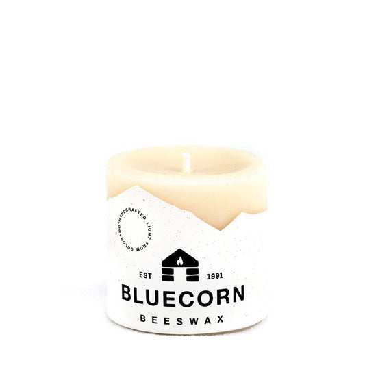 Ivory Pure Beeswax Pillar Candles - 3 x 3