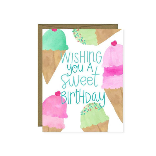 Wishing You A Sweet Birthday Card - Bluecorn Candles