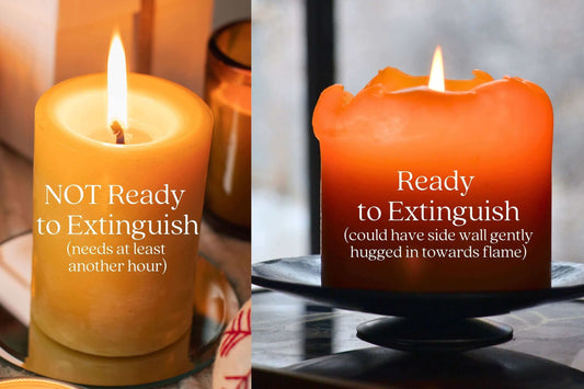 how to burn a pillar candle - always mold beeswax candles when side walls are thin to avoid tunneling 