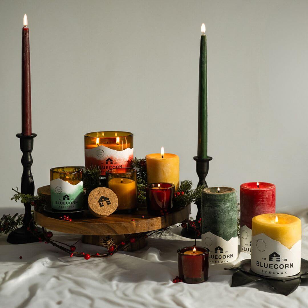 bluecorn beeswax candles great for christmas gifts