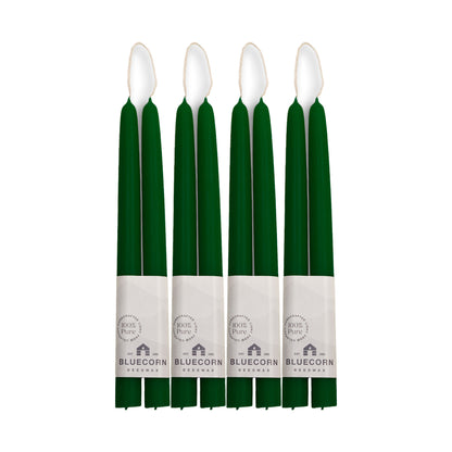 dark green candles beeswax taper candles bluecorn candles 