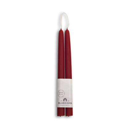 bluecorn candles dark red burgundy taper candles made from pure beeswax