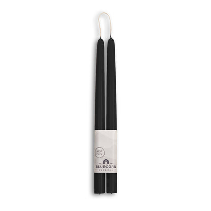 black beeswax taper candle bluecorn candles