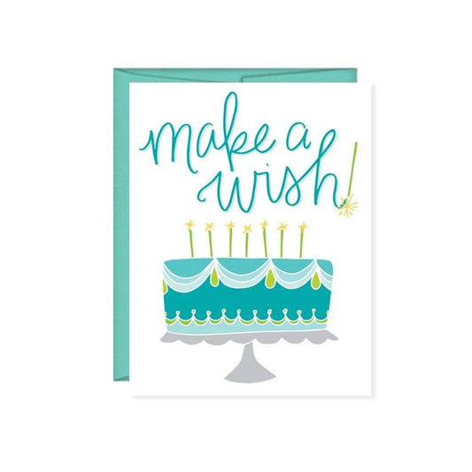 Make A Wish Birthday Card - Bluecorn Candles