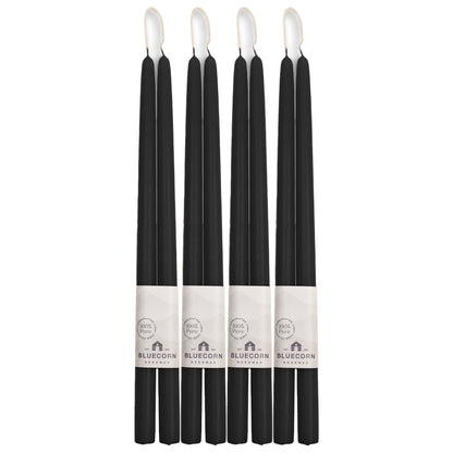 bluecorn candles dramatic tall black beeswax taper candles