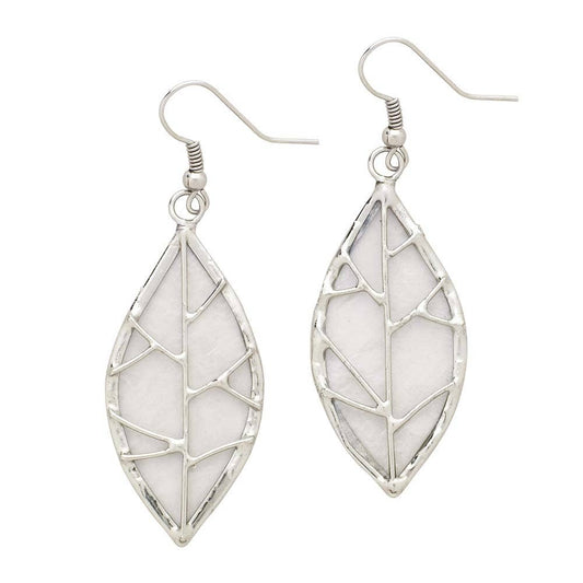 Leaf Capiz Earrings - Discontinued