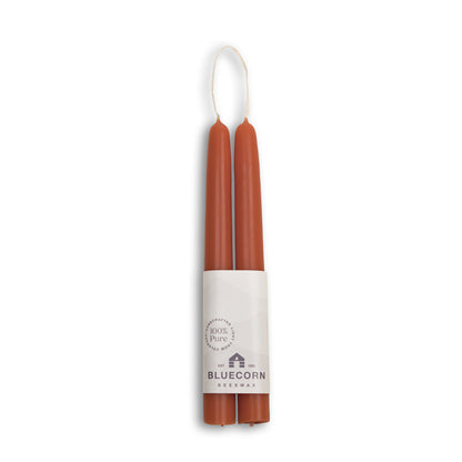 Hand-Dipped Beeswax Taper Candles - 1 Pair
