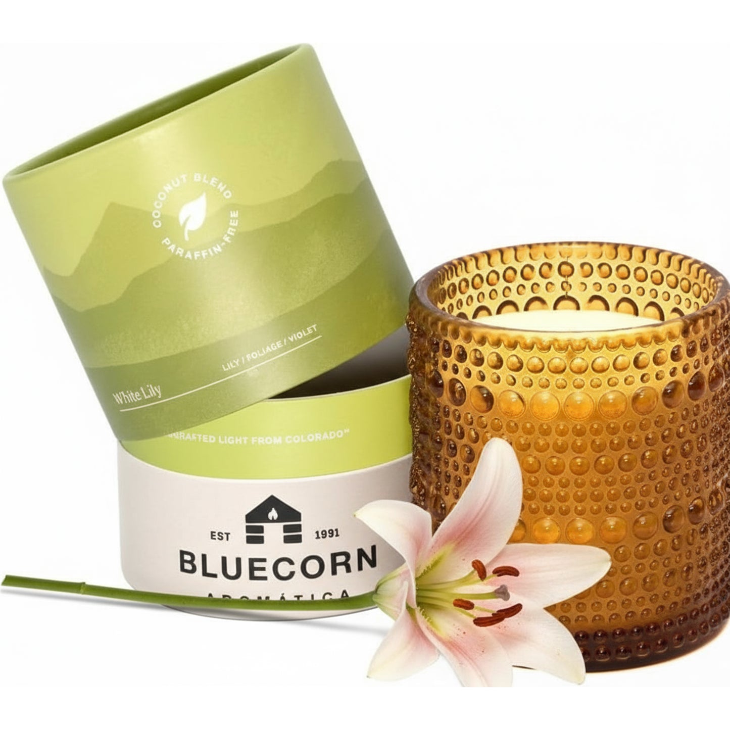 white lily candle White Lily Scented Candle