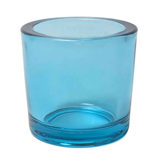 Aqua - Heavy Glass Votive Candle Holders - 50% Recycled Glass