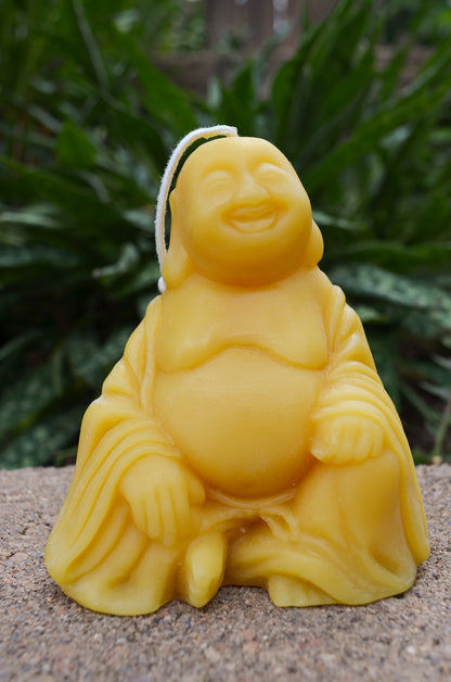 Pure Beeswax Buddha Candle